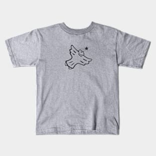 Minimalist, naive art of Icarus. Art of ancient greek myth in dark ink Kids T-Shirt